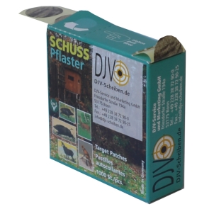 Schusslochkleber in Rollen für Jagdscheiben