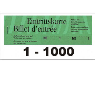 Eintrittsbillette, Garderobe- und Nummernblocks, Parkscheine