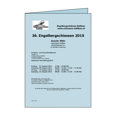 Schiessplan / Falzflyer