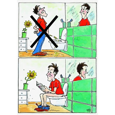 Kleber für Toilette