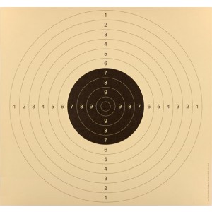 P-Präzisionsscheibe SSV/ISSF, 4x geschlitzt, 25/50 m