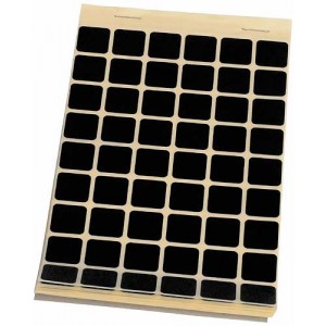 Block Schusslochkleber, schwarz, 15 x 15 mm