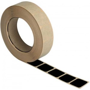 Rolle Schusslochkleber, schwarz, 15 x 15 mm