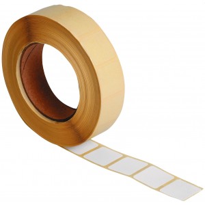 Rolle Schusslochkleber, weiss, 15 x 15 mm