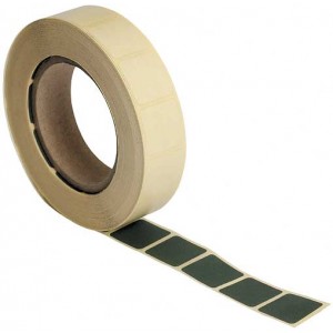 Rolle Schusslochkleber, kakigrün, 15 x 15 mm