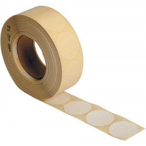 Rolle Schusslochkleber, weiss, Ø 25 mm