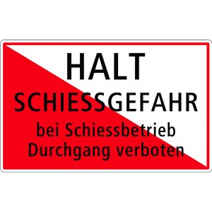 Warntafel permanent 
