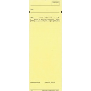 Standblattgarnituren, 75 x 210 mm, deutsch