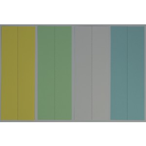 Standblattkarten neutral, in der Mitte perforiert, 75 x 210 mm