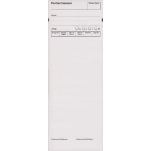 Standblattabschriften für das Feldschiessen, deutsch