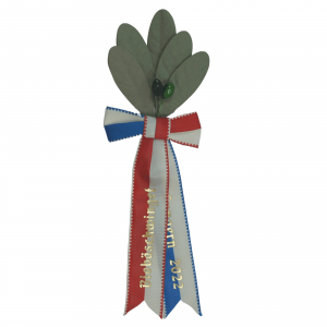 Zweig grün, 5 Blatt, in Olive, 2 Beeren