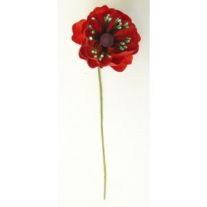 Mohnblumen aus Stoff, Ø 4 cm