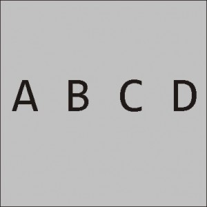 Buchstaben, Nachgravur geschwärzt