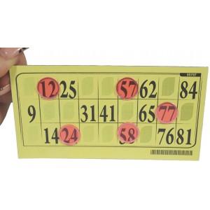 Lottokarten magnetisch, gelb