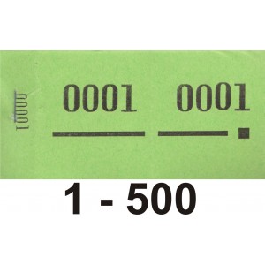 Nummernblocks, Serie zu 5 Blocks, 1-500