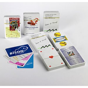 Jass-Reklamespielkarten Qualität A, Werbeaufdruck 1-farbig