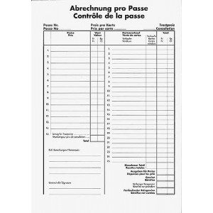 Passen-Abrechnungsblock, à 100 Blatt