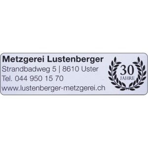 Papierkleber Standard, Format E, 70 x 20 mm, Druck 1-farbig schwarz
