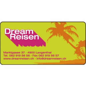 Papierkleber Standard, Format F, 60 x 30 mm, Druck 4-farbig Skala